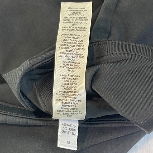 Zenergy Tummy Control Leggings Women's Size 12 Black Cropped High Waist Cotton - Picture 6 of 12